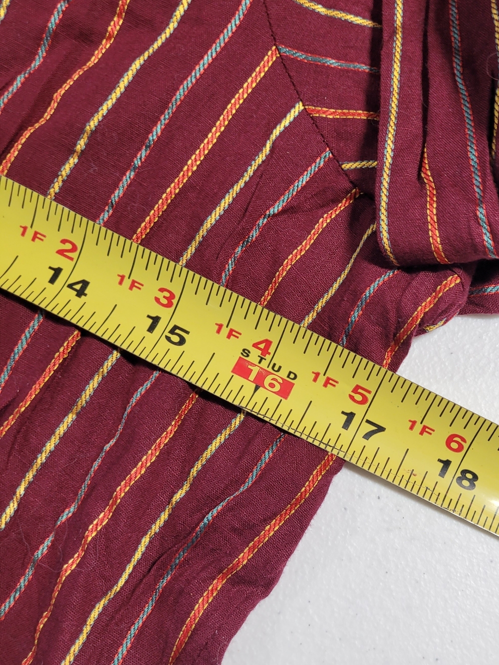 Maroon Striped Embroidered Tunic - Picture 2 of 5